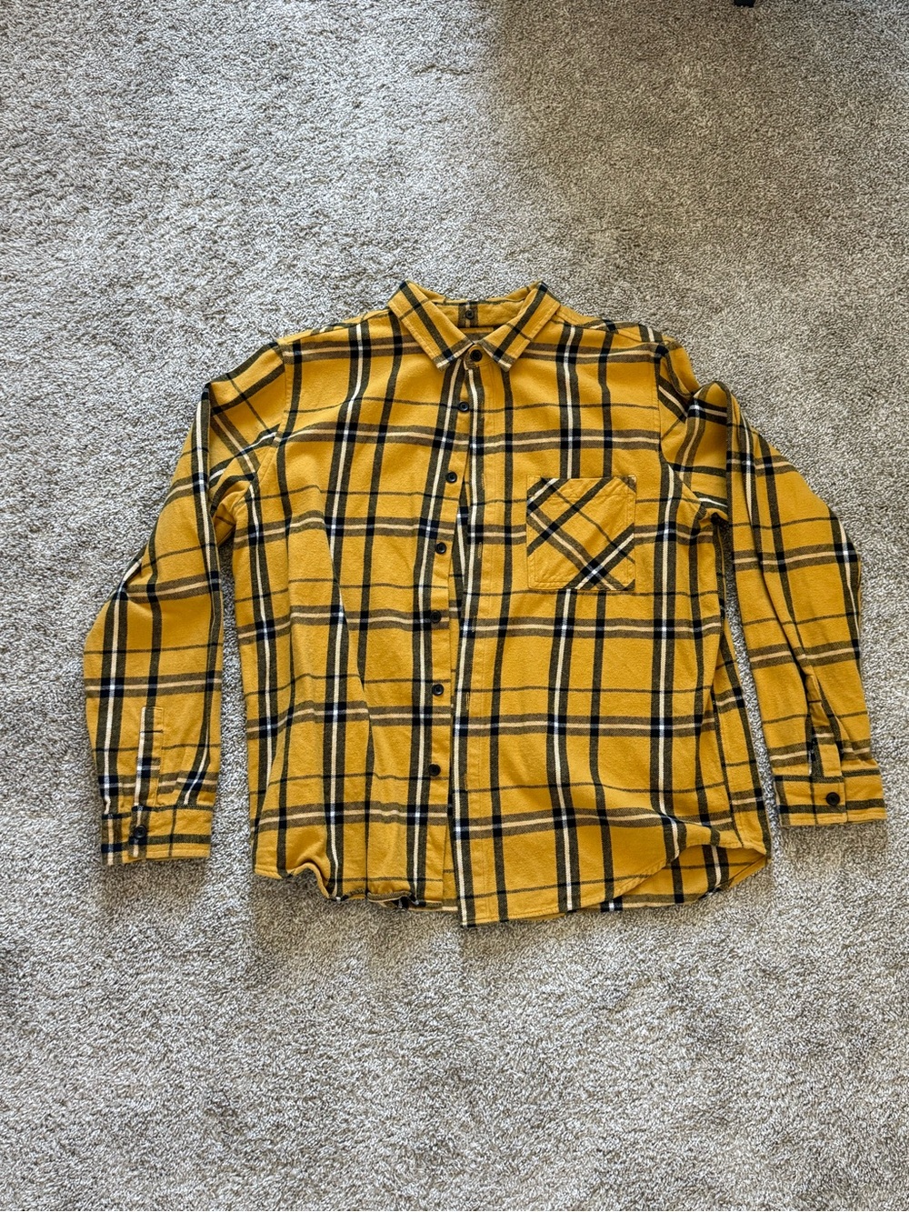Original Use Men's Flannel Plaid Button-Up Shirt w/ Detachable Hood